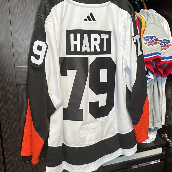 Carter Hart Philadelphia Flyers adidas Reverse Retro 2.0 Authentic Player Jersey - Picture 6 of 6